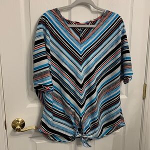 Jones New York Signature poncho style blouse size XL